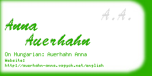 anna auerhahn business card